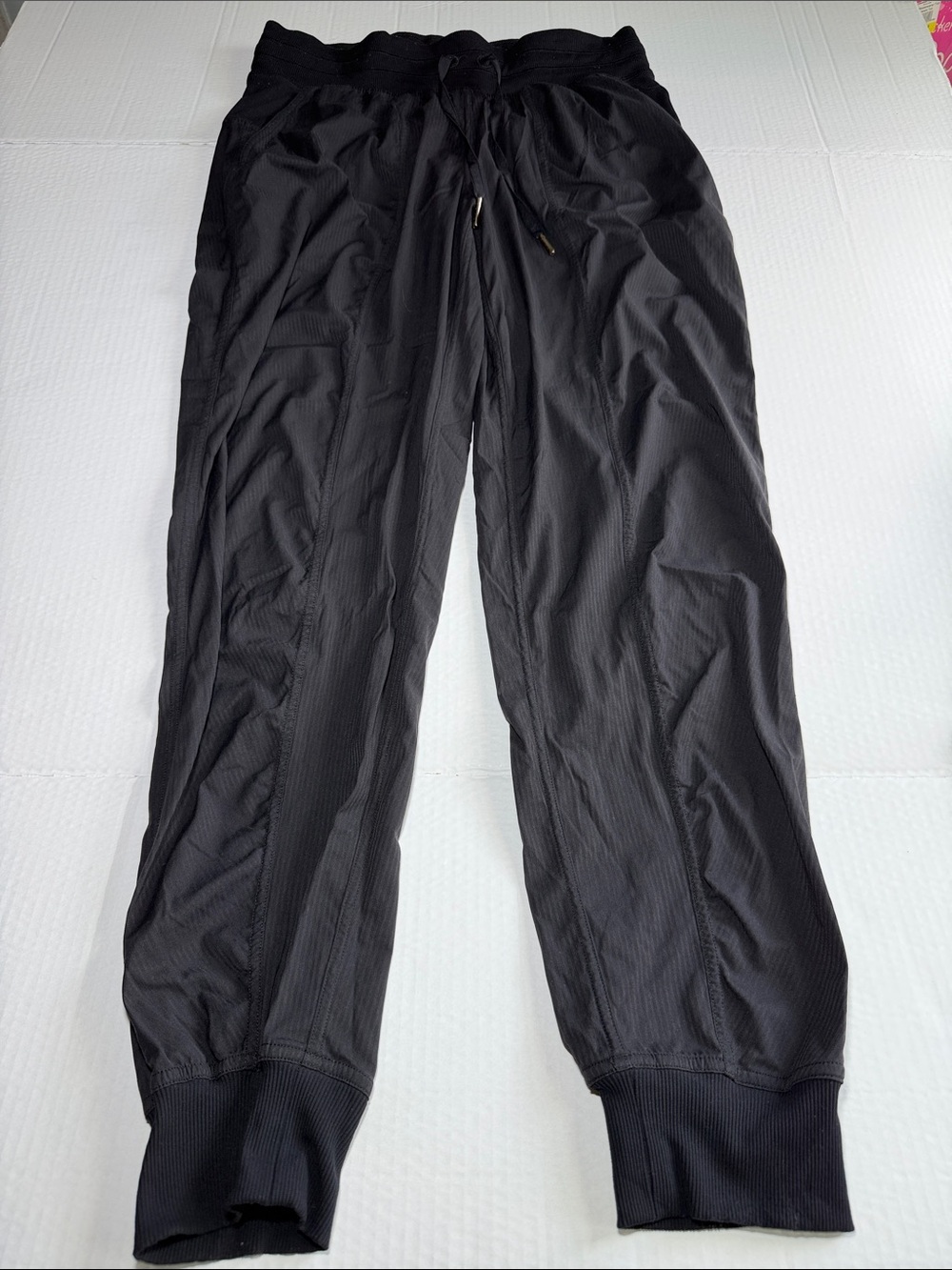 lululemon athletica Black Women's Track Joggers with Drawstring Size 6